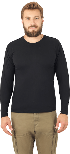 Футболка длинный рукав черная 160 г/м2