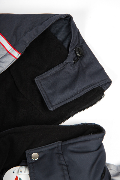 Костюм зимний Факел, брюки, темно-серый/красный