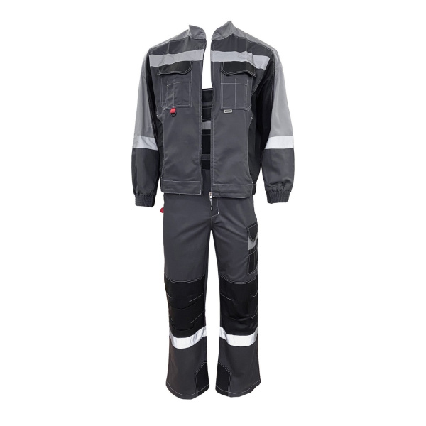Костюм ФОРМУЛА КОТТОН ФП2 с ПК (т.серый/св.серый/черный)