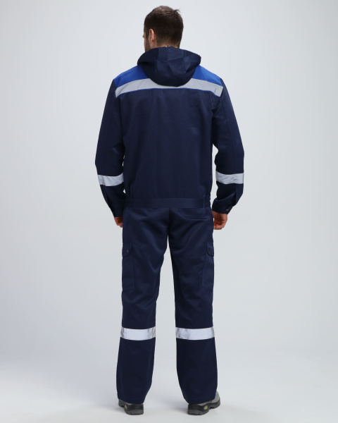 Костюм НЕЙЧ-2 СОП с капюшоном с ПК (т.синий/васильковый)