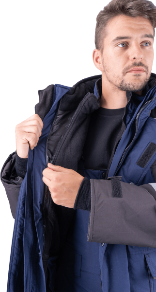 Костюм УРАГАН-УЛЬТРА с ПК зимний (т.синий/черный)