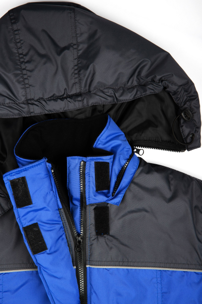 Куртка САКРИН зимняя женская (васильковый/т.серый)