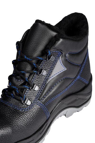 Ботинки СОЮЗНИК ПУ/ТПУ нат.кожа иск.мех с МП (черный)