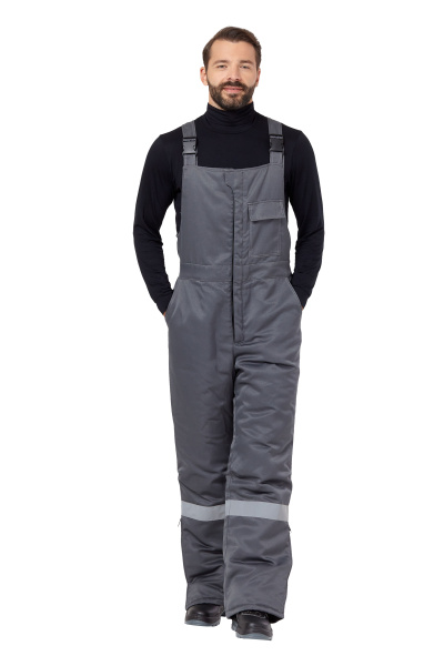 Костюм СТРАЙК зимний с ПК (серый/красный)