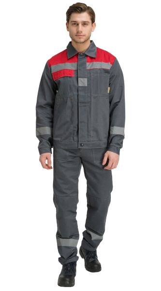 Костюм RONTA KS811 с БР (т.серый/красный)
