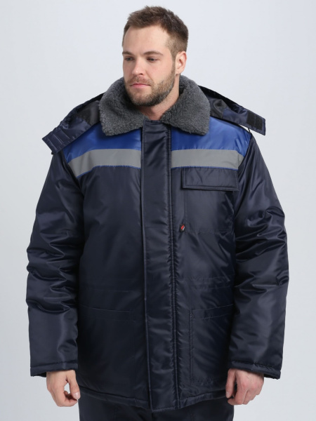 Куртка БРИГАДА NEW Оксфорд зимняя (т.синий/васильковый)