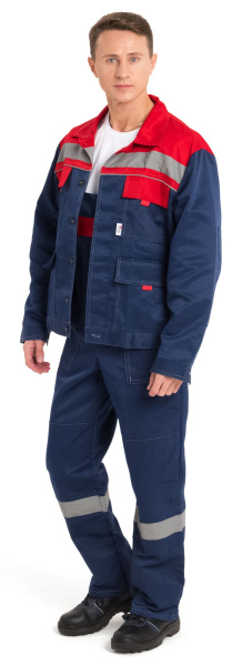 Костюм НОВА с СОП с П/К (синий/красный)