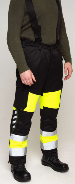 Зимние сигнальные брюки на подтяжках Dimex 6360