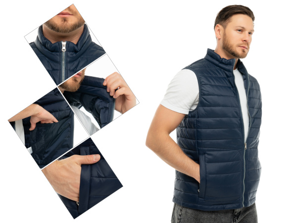 Жилет J-01 зимний (синий)