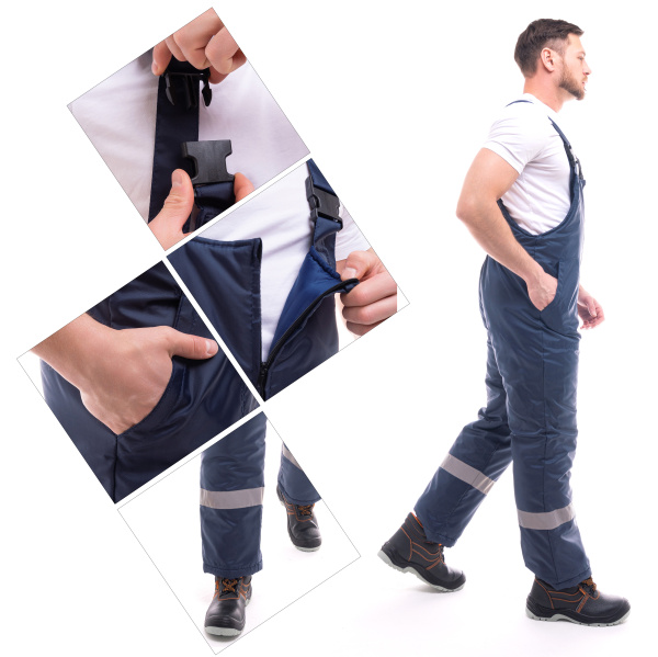 Костюм СТАНДАРТ ОКСФОРД зимний с СОП с ПК (т.синий/васильковый)