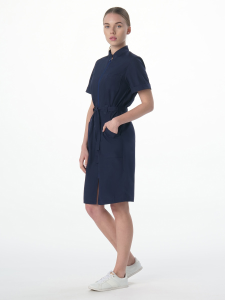 Халат MEDLINE САНСАРА-005 женский (т.синий)