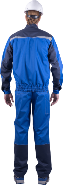 Костюм КМ-10 ЛЮКС летний с БР (василек/т.синий)