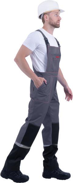 Костюм КМ-10 ЛЮКС летний с ПК (серый/красный)