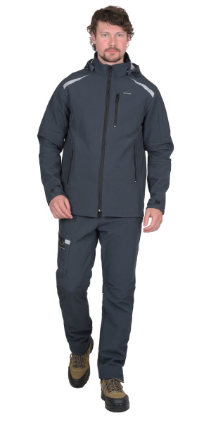 Куртка СИРИУС-СПЕЙС софтшелл (сине-серый)