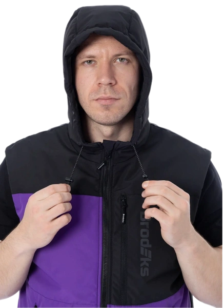 Жилет BRODEKS URBAN KW 133 зимний (фиолетовый/черный)