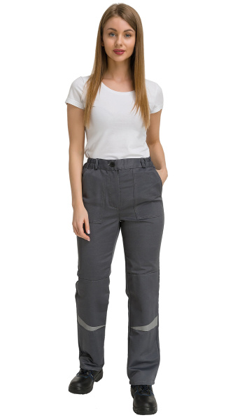 Костюм RONTA KS625 женский с БР (т.серый/красный)