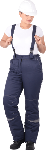 Костюм КМ-10 ЛЮКС жен. зимний c БР (василек/т.синий)