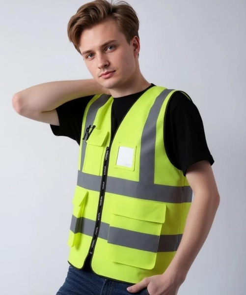 Жилет сигнальный на застежке-молнии FORT W C375(6) QBA-S