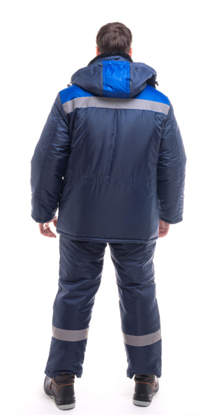 Костюм СТАНДАРТ ОКСФОРД зимний с СОП с ПК (т.синий/васильковый)