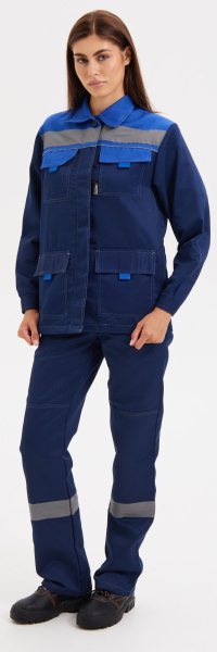 Костюм НОВА женский с БР (синий/васильковый)