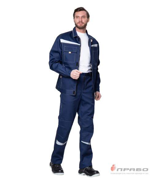 Костюм ПРОФЕССИОНАЛ-1 с БР (синий/бежевый)