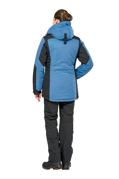 Куртка ЕНИСЕЙ женская зимняя с фольгированной подкладкой (адриатика/черный)