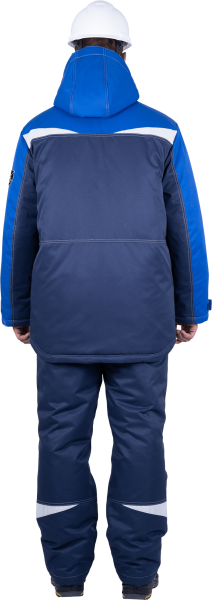 Костюм КМ-10 ЛЮКС зимний 3-4 класс c ПК (василек/т.синий)
