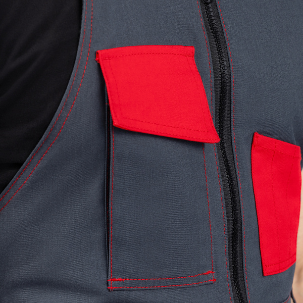 Полукомбинезон РЕЙН (т.серый/черный/красный)