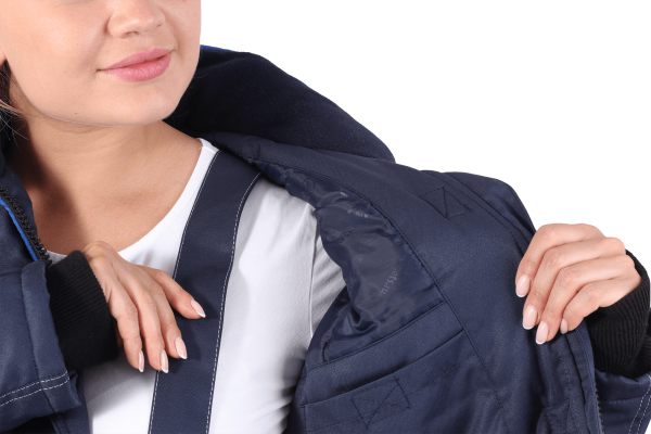 Костюм КМ-10 ЛЮКС жен. зимний c БР (василек/т.синий)