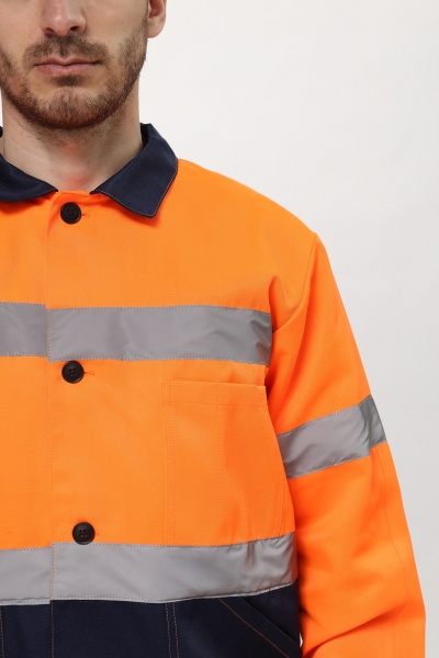 Костюм ДОРОЖНИК ОЛИМП с ПК (оранжевый/т.синий)