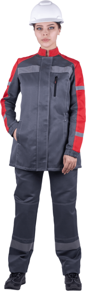 Костюм РОУД женский с БР (серый/красный)