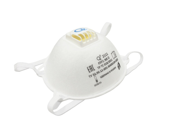 Респиратор О2 2111 FFP1 NR D чашеобразный с клапаном выдоха