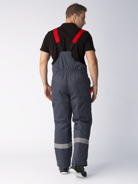 Костюм ВЕКТРОН-2 СОП зимний с ПК (черный/красный/серый)