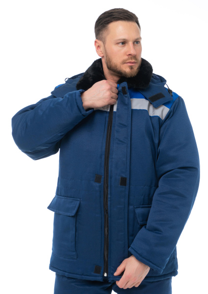 Костюм СТАНДАРТ ГРЕТА зимний с СОП с ПК (т.синий/васильковый)