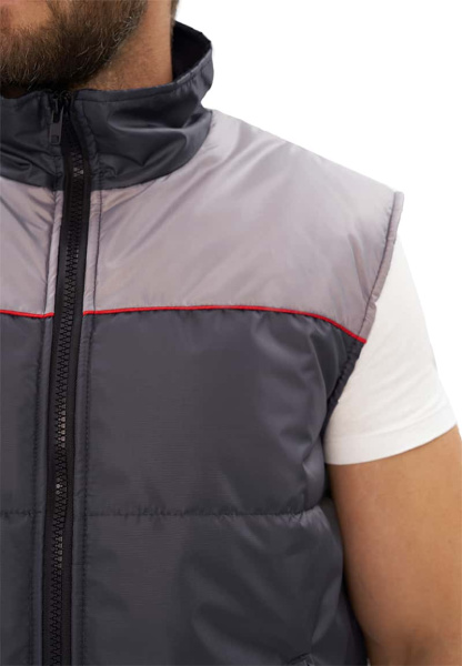 Жилет ФАВОРИТ зимний (т.серый/св.серый)