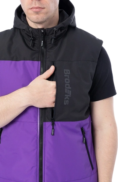 Жилет BRODEKS URBAN KW 133 зимний (фиолетовый/черный)