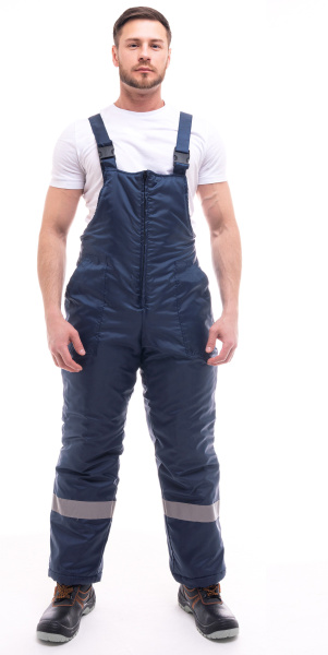 Костюм СТАНДАРТ ОКСФОРД зимний с СОП с ПК (т.синий/васильковый)