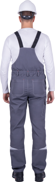 Полукомбинезон ТУРБО SAFETY (серый/чёрный/красный)