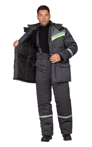 Куртка ВЬЮГА зимняя (т.серый)