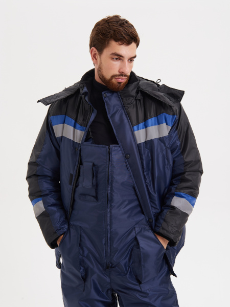 Костюм ГРАДУС зимний с ПК (синий/черный/василек)