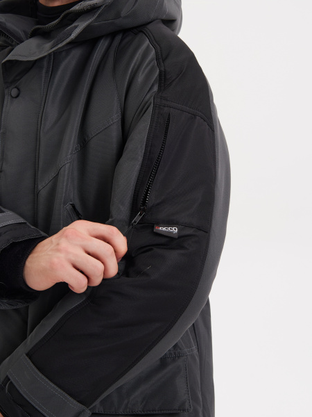 Куртка ПРЕМЬЕР зимняя (серый/черный)