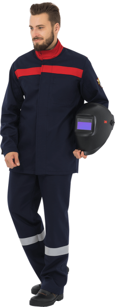 Костюм ГЕФЕСТ 2 с БР (т.синий/красный)