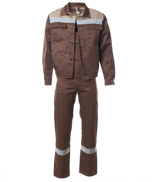 Костюм ОПТИМАЛ СОП с ПК (коричневый/бежевый)