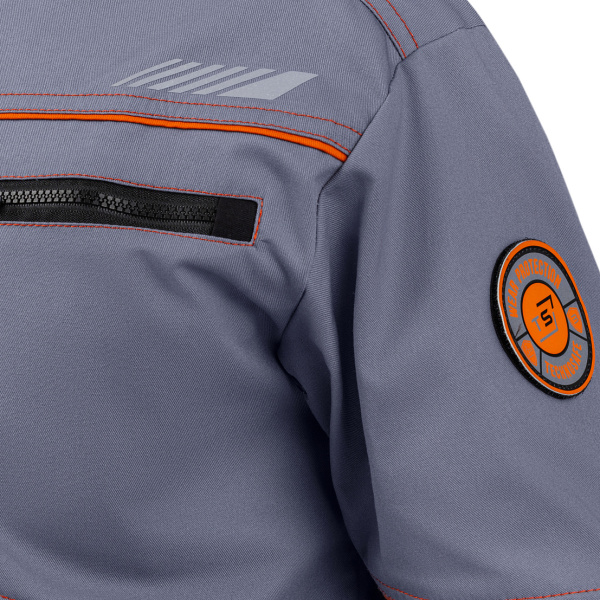 Костюм РИВЕР с БР (серый/черный/оранжевый)