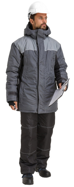 Куртка RONTA KR930 зимняя (т.серый/черный/св.серый)