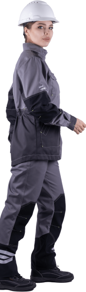 Куртка ЭДВАНС женская (серый/т.серый/черный)