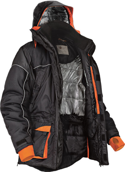 Костюм ЧЕМАЛ зимний с ПК (черный/оранжевый)