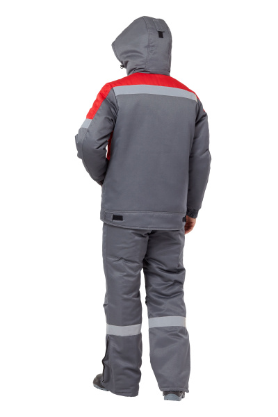 Костюм СТРАЙК зимний с ПК (серый/красный)
