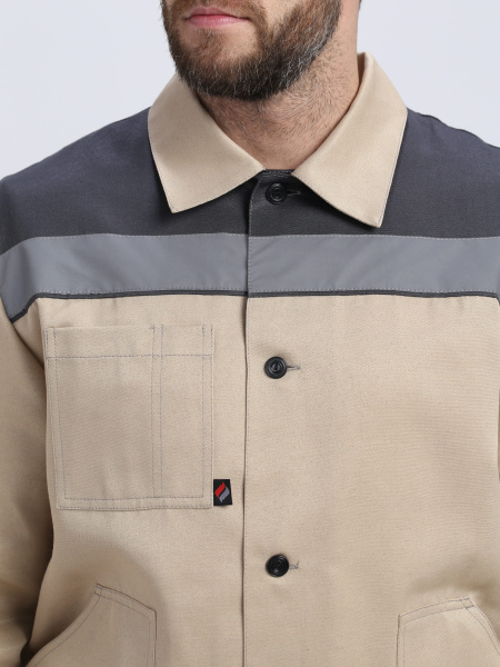 Костюм ЛИГОР-1 СОП с БР (бежевый/т.серый)