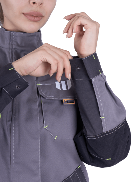 Куртка ЭДВАНС женская (серый/т.серый/черный)